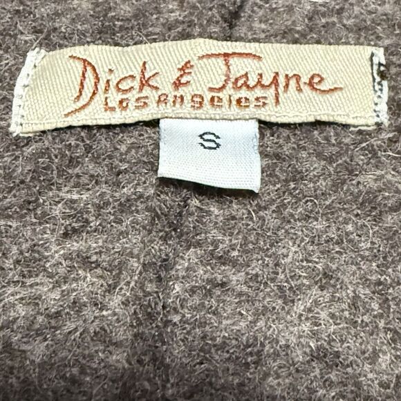 Dick & Jayne Los Angeles Long Wool Coat Jacket Sz Small Brown Lagenlook - Picture 5 of 6